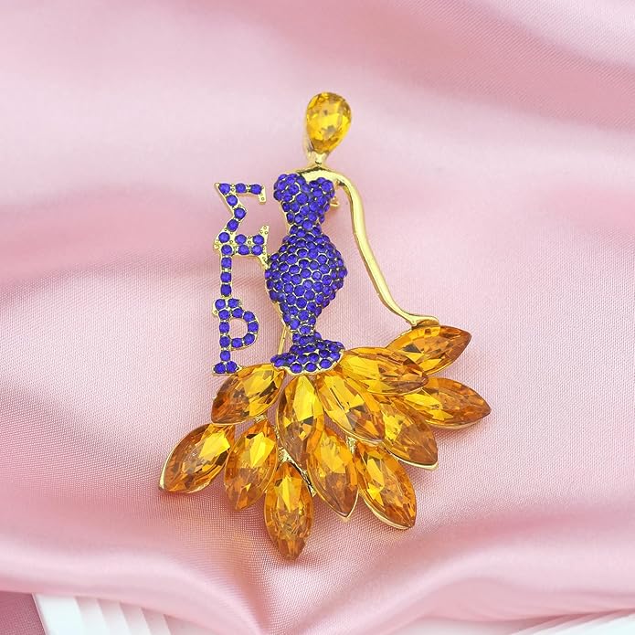 Rhinestone SGRho Brooch Pin for Women 1922 Sigmaa Gift Greek SGRho Jewelry Sorority Paraphernalia Gifts for Soror Sister