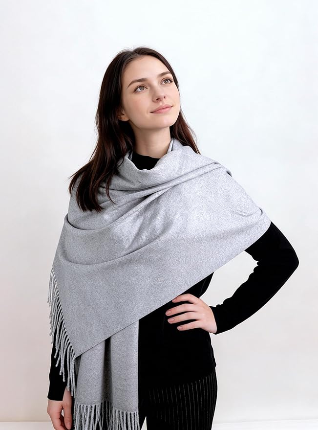 Achillea Warm Cashmere-Feel Winter Scarf – Pashmina Shawl Wrap, Blanket Scarf for Daily Wear, Travel & Cold Weather