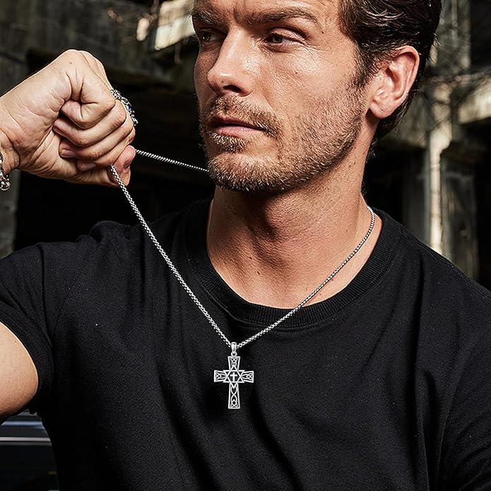 Taioiat Baseball Necklace for Men 925 Sterling Silver Sports Necklace Baseball Cross Necklace Jewelry Gifts for Women Men