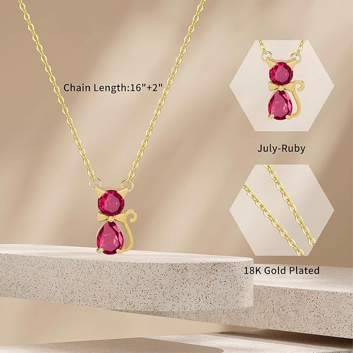 JSJOY Gold Birthstone Necklace for Women Dainty Birthstone Pendant Necklace for Teens Birthday Gifts Jewelry for Mothers Wife Grandma Graduation Gifts for Teenagers