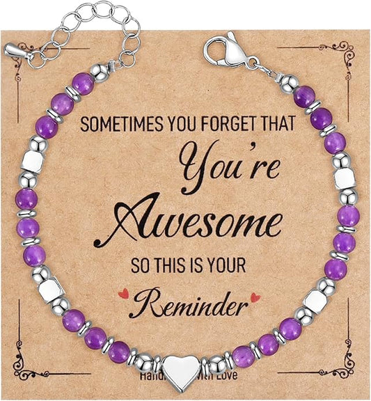 VIBILIA Cross Beaded Bracelets for Women, Inspirational Natural Heart Religious Bracelets for Women, Birthday Christian Gifts for Women on Thanksgiving Christmas Gifts