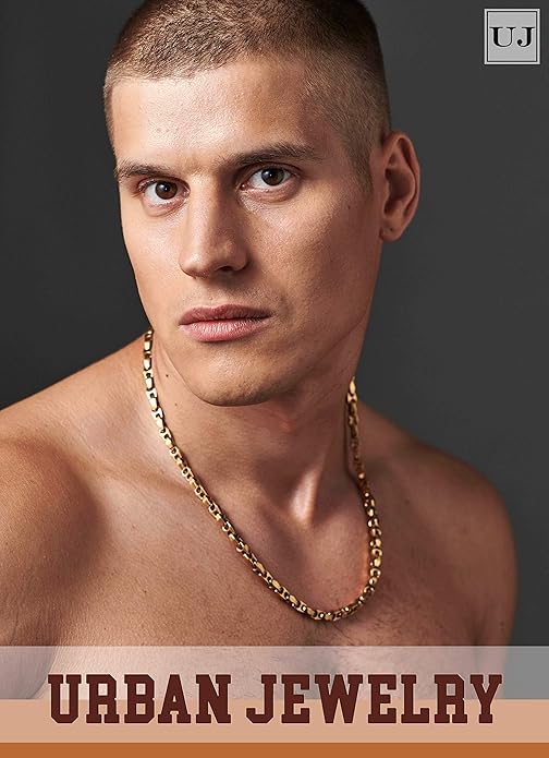 Urban Jewelry Astro Snake 18K Gold plated/Stainless steel Men's Heavy Weight Tungsten Carbide Base Link Necklace Chain