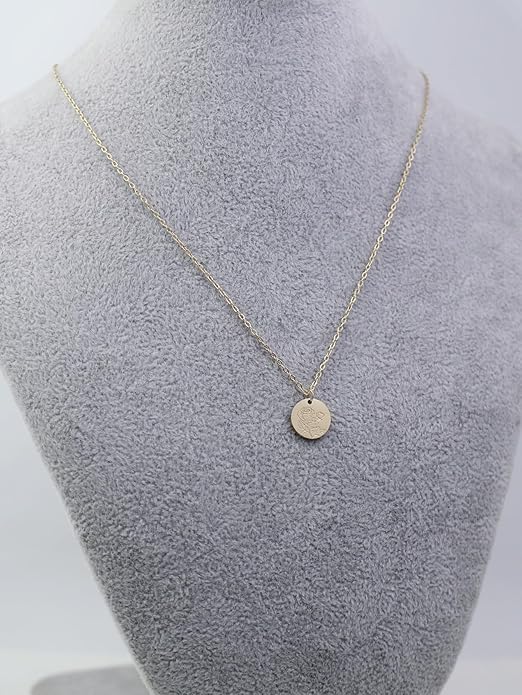 Birth Flower Necklace, 14K Gold Plated Floral Pendant Necklaces for Women, Simple Dainty Birth Month Flower Necklace, Birthday Jewelry for Women - 12 Month