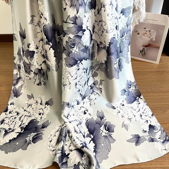 Long Silk Like Scarf Lightweight Satin Scarves Large Sunscreen Shawl Wrap for Women