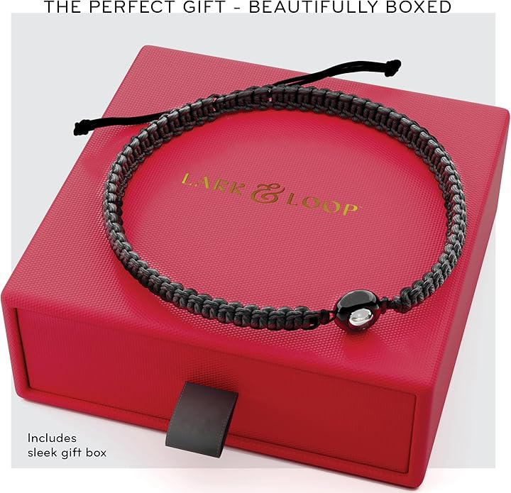 Lark & Loop Custom Bracelet with Picture Inside - Mens Bracelet - Customized Personalized Gifts for Men - Birthday Gifts for Boyfriend, Husband - Anniversary Presents for Him - In Memory of Loved One
