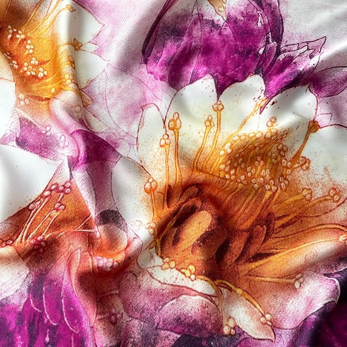 Long Silk Like Scarf Lightweight Satin Scarves Large Sunscreen Shawl Wrap for Women