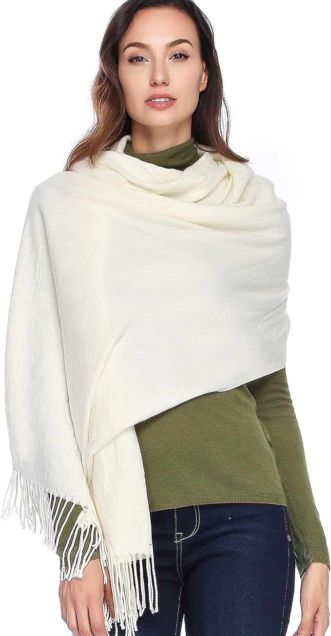 HOYAYO Extra Large Thick Pashmina Shawl Wraps - Wool Soft Winter Warm Scarves Travel Blanket for Women