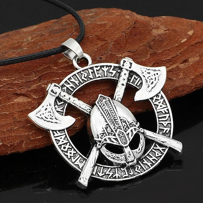 S925 Sterling Silver Viking Pendant, Norse Mythology Inspired Men's Jewelry, Perfect for Necklaces, Gift for Father's Day, Christmas, Birthday