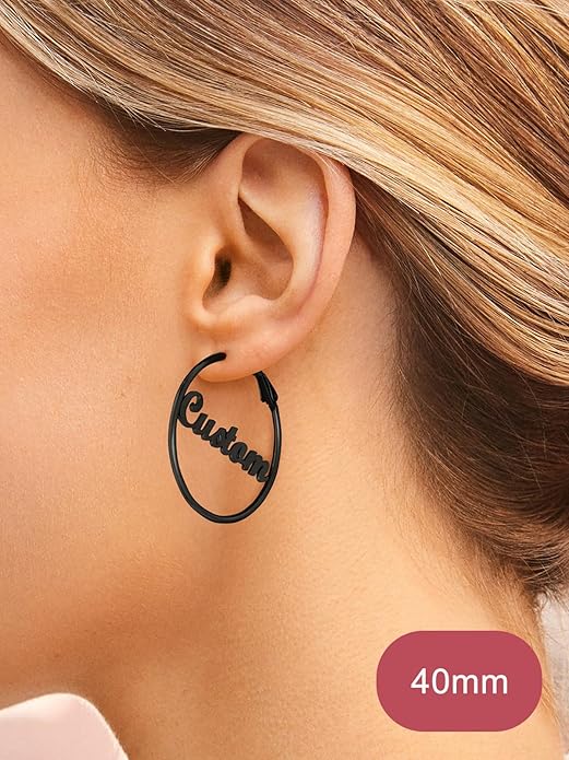 FOCALOOK 14K Gold Plated Lightweight Large Hoops| 2mm Thin Hoop Earrings for Women 30/40/50/70/100mm
