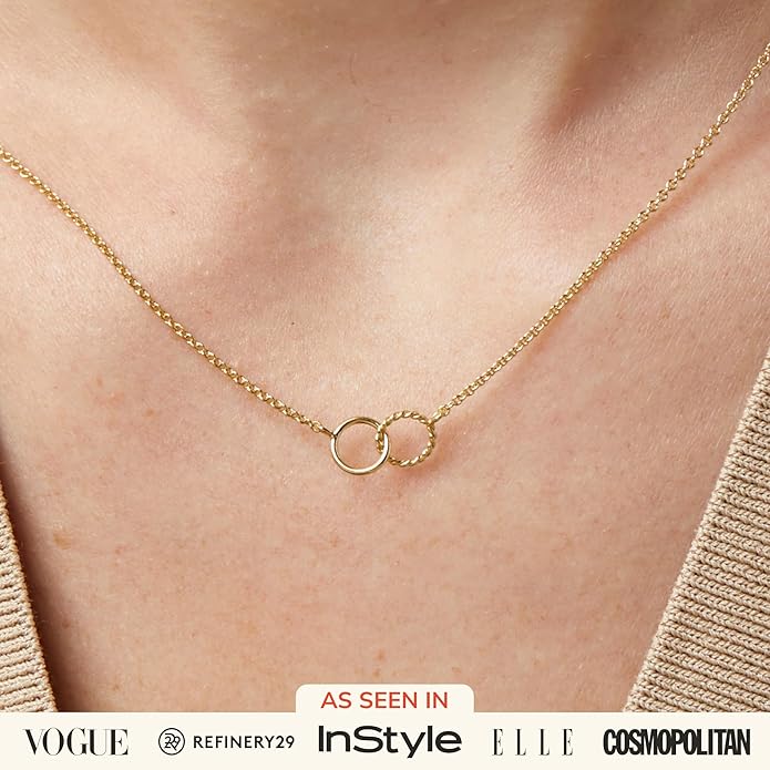 Ana Luisa Pendant Necklaces for Women - 14K Gold Plated and Silver Rhodium Necklace - Pearl, Heart, Circle, Moonstone, Gemstone, Knot Charm Styles - Hypoallergenic, Dainty, Trendy Layering Necklaces