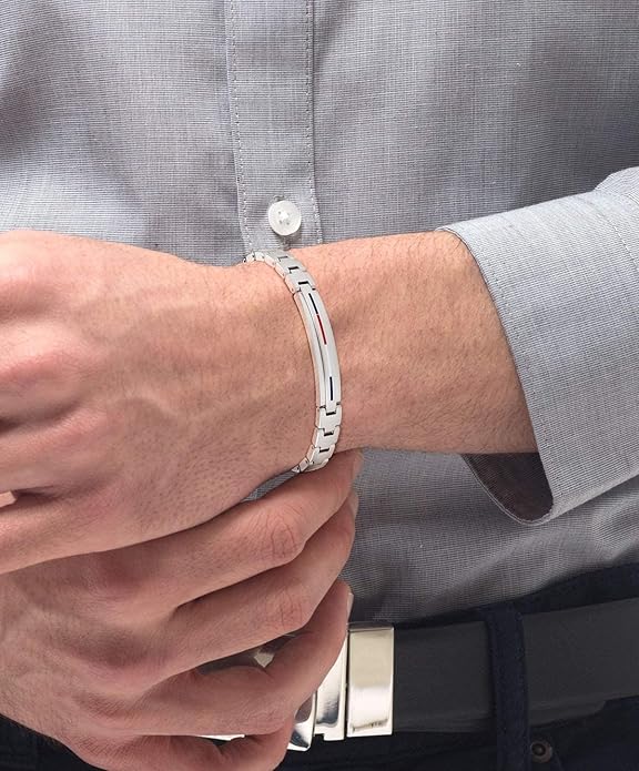 Tommy Hilfiger Men's Jewelry Link Bracelet, Color: Silver (Model: 2790313)