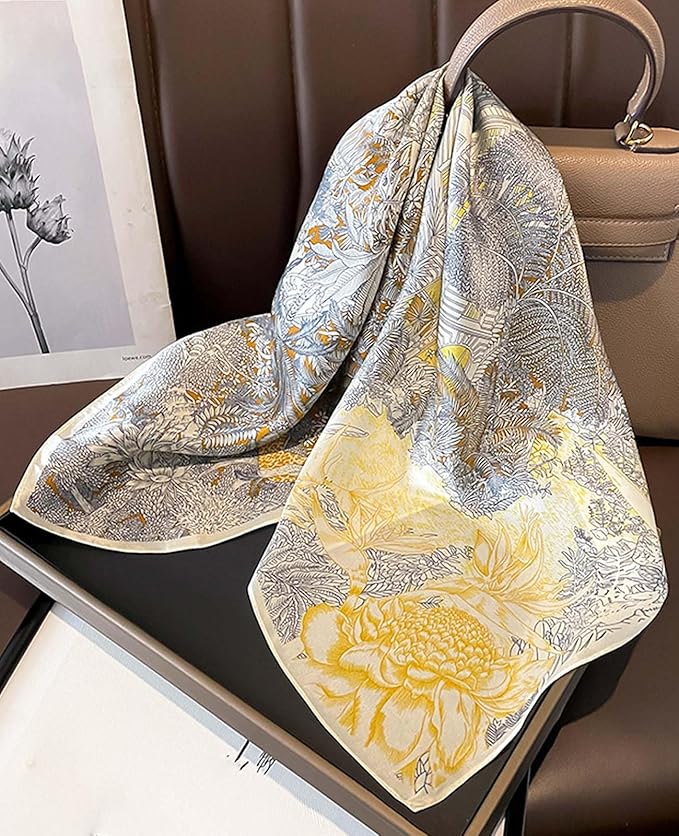 Hioyiwse Satin Bandanas Head Scarf For Women Hair Scarves Accessories Lightweight Fashion Wrap Neck Silk Sleeping Headscarf