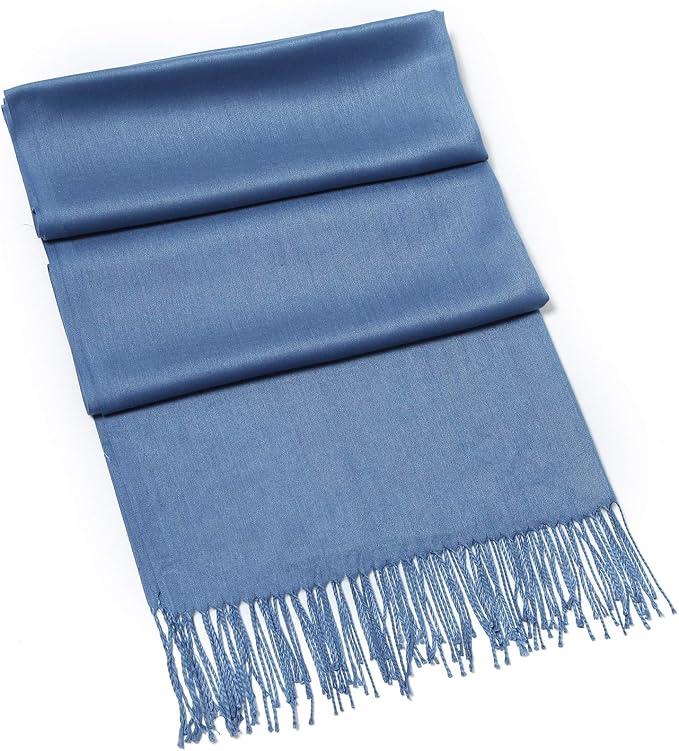 Cindy & Wendy Pashmina Shawls and Wraps Large Scarfs for Women Wedding Party Bridal Long Fashion Solid Shawl Wrap Fringes
