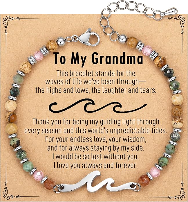 TONY & SANDY Friend Gifts for Women, Stocking Stuffers for Women, Sister Gifts from Sister, Wave Bracelet, Birthday Gifts for Woman, Bestie Friendship Bracelets, Unique Gifts for Her