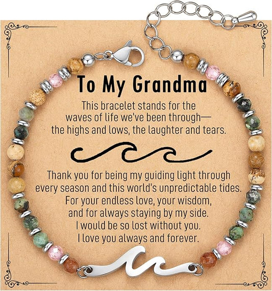 TONY & SANDY Friend Gifts for Women, Stocking Stuffers for Women, Sister Gifts from Sister, Wave Bracelet, Birthday Gifts for Woman, Bestie Friendship Bracelets, Unique Gifts for Her