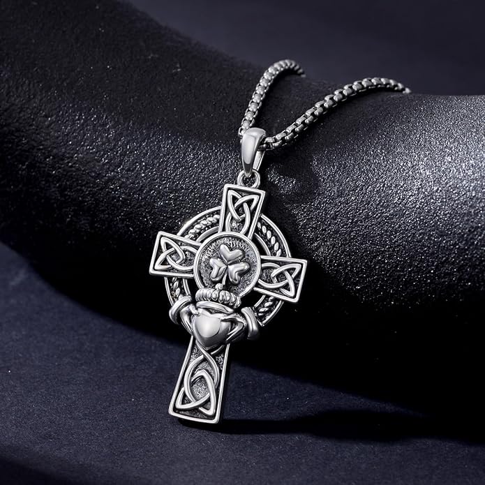 Taioiat Baseball Necklace for Men 925 Sterling Silver Sports Necklace Baseball Cross Necklace Jewelry Gifts for Women Men