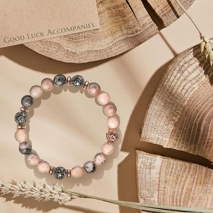 30th 40th 50th 60th 70th 80th Birthday Gifts for Women, Natural Stone Bracelet Birthday Gifts for Mom Daughter Grandma Sister Friends Coworker