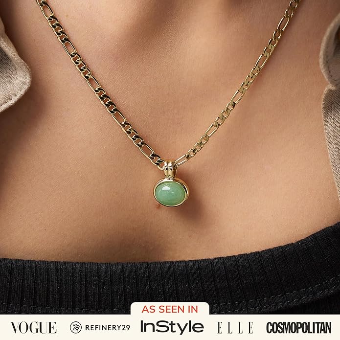 Ana Luisa Pendant Necklaces for Women - 14K Gold Plated and Silver Rhodium Necklace - Pearl, Heart, Circle, Moonstone, Gemstone, Knot Charm Styles - Hypoallergenic, Dainty, Trendy Layering Necklaces