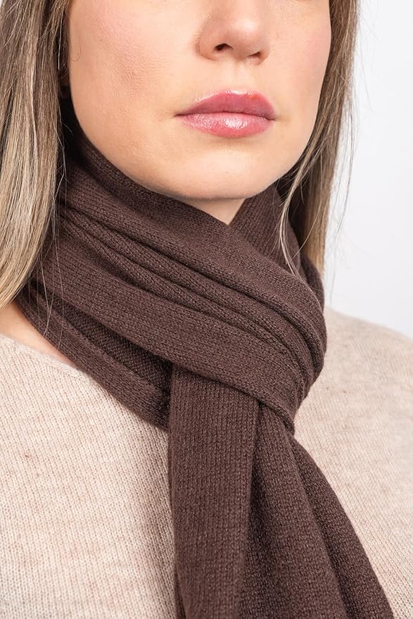 Dalle Piane Cashmere - 100% Cashmere Classic Scarf - Made in Italy - Neck Warmer (12" x 63") - Luxury Gift