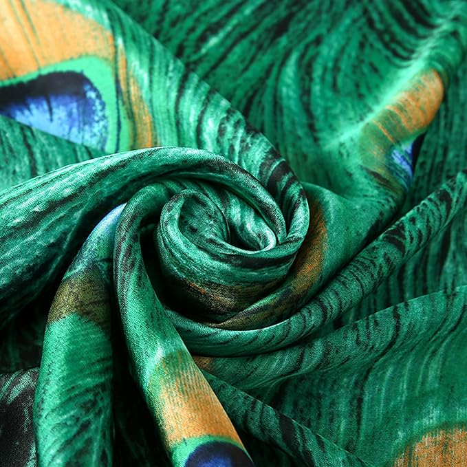 Clysoru Silk Scarf For Women Hair Scarves Lightweight Satin Elegant Shawl Wraps Bufanda Mujer Fashion Accessories 70.8"X35.4"