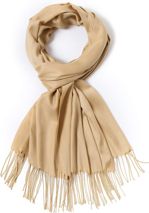 Cindy & Wendy Pashmina Shawls and Wraps Large Scarfs for Women Wedding Party Bridal Long Fashion Solid Shawl Wrap Fringes
