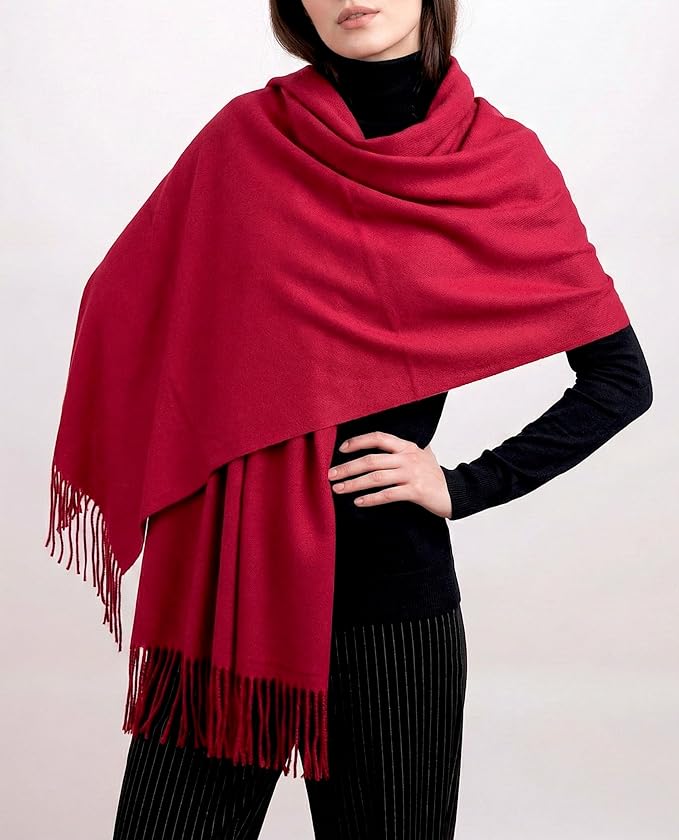 Achillea Warm Cashmere-Feel Winter Scarf – Pashmina Shawl Wrap, Blanket Scarf for Daily Wear, Travel & Cold Weather