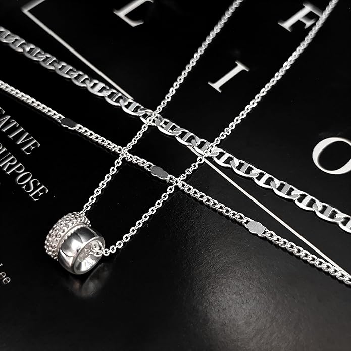 Gold Layered Necklaces for Women 14k Gold Plated Dainty Stackable Choker Necklaces for Women Trendy Layering Chain Cute Pendant Necklace Set Gold Jewelry for Women