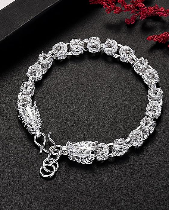 Italian Handmade Sterling Silver Mens Bracelets | Solid S925 Chain Bracelets for Men | Men's Silver Bracelet Gift for Dad, Boyfriend, Son, My Man