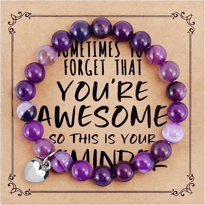 VIBILIA Cross Beaded Bracelets for Women, Inspirational Natural Heart Religious Bracelets for Women, Birthday Christian Gifts for Women on Thanksgiving Christmas Gifts