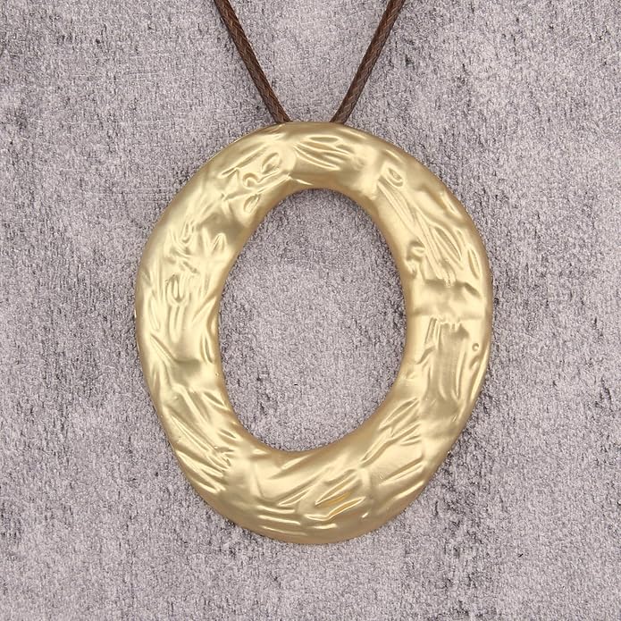 Boho Necklaces for Women Chunky Circle Necklace Layered Boho Circle Leather Choker Necklace Long Vintage Necklaces Bohemian Jewlery Gifts