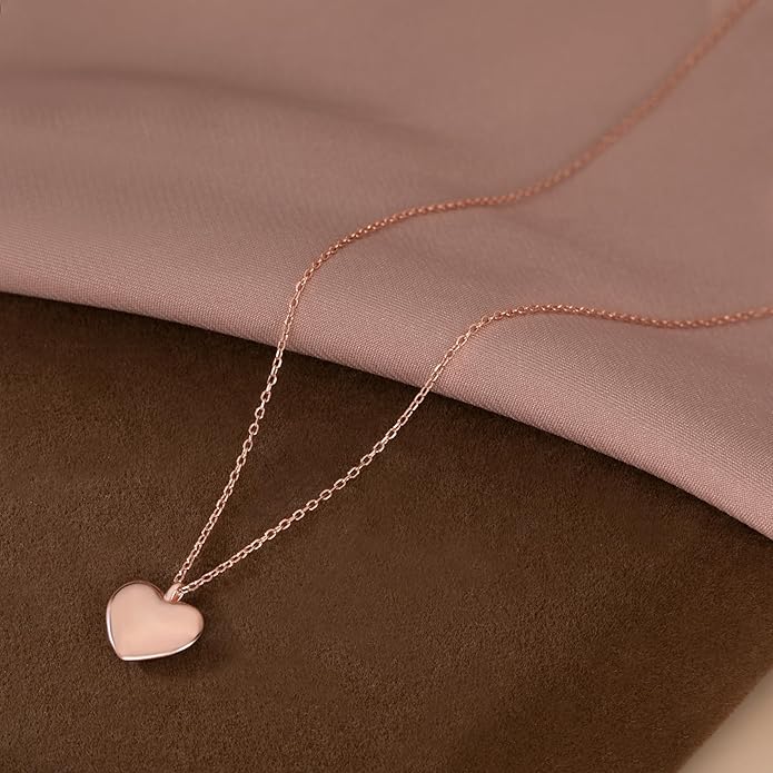 SLUYNZ 925 Sterling Silver Love Heart Choker Necklace for Women Teens Simple Love Heart Pendant Necklace Chain for Mother's Day