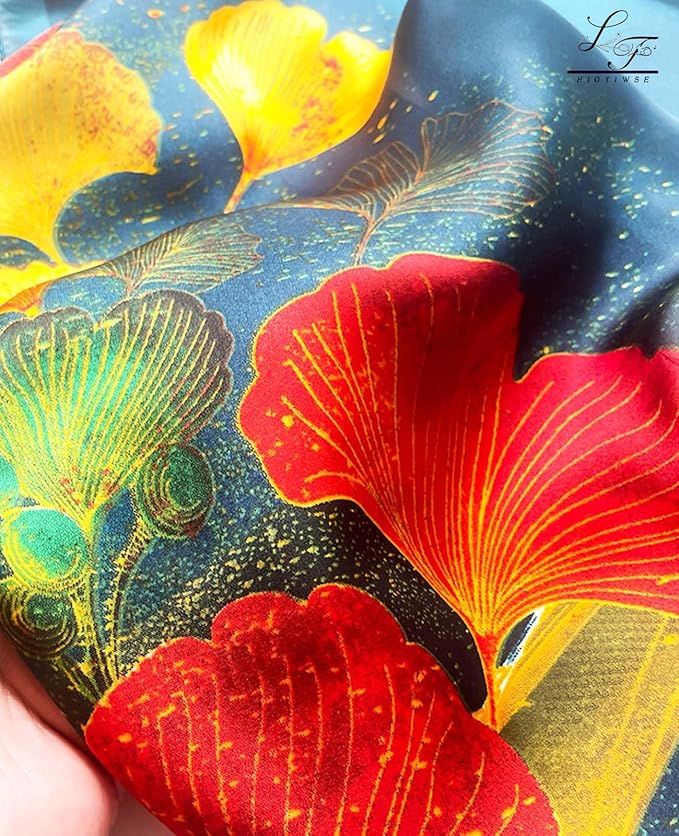 Hioyiwse Satin Bandanas Head Scarf For Women Hair Scarves Accessories Lightweight Fashion Wrap Neck Silk Sleeping Headscarf