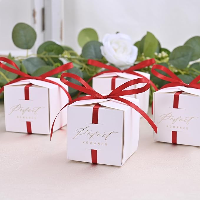 LEEQE Double Face Red Satin Ribbon 1/4 inch X 50 Yards Polyester Red Ribbon for Gift Wrapping Very Suitable for Weddings Party Hair Bow Invitation Decorations and More