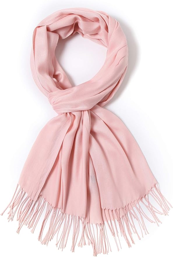 Cindy & Wendy Pashmina Shawls and Wraps Large Scarfs for Women Wedding Party Bridal Long Fashion Solid Shawl Wrap Fringes