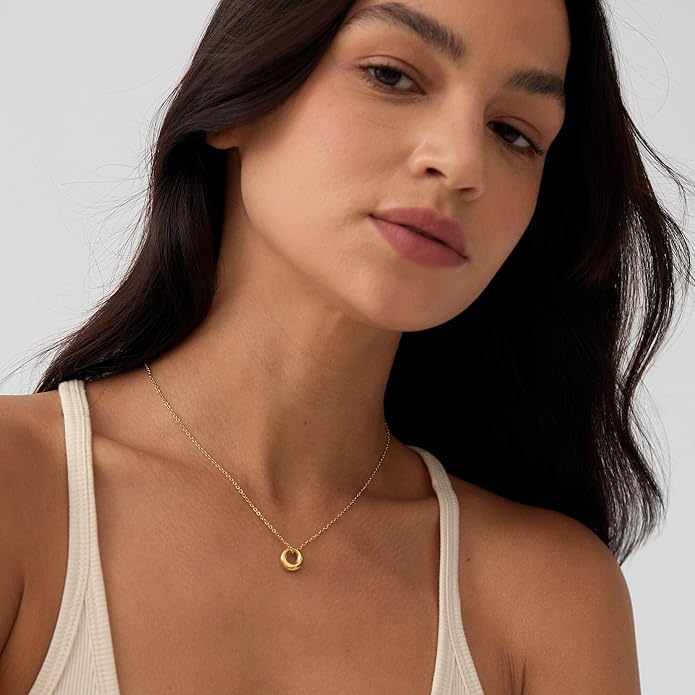 Gold Necklace for Women-14k Gold Plated Infinity Necklace Star Of David Necklace Evil Eye Cross Pendants Heart Dainty Gold Necklace For Women