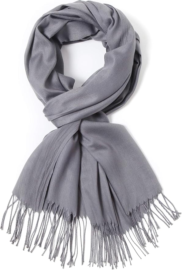 Cindy & Wendy Pashmina Shawls and Wraps Large Scarfs for Women Wedding Party Bridal Long Fashion Solid Shawl Wrap Fringes