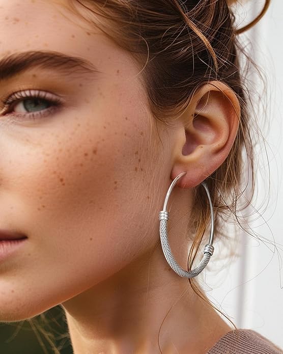 PROSTEEL 30/40/60/80/100mm Chunky Hoop Earrings For Women Gold Plated/Black Stainless Steel Hoops Earrings Statement Jewelry