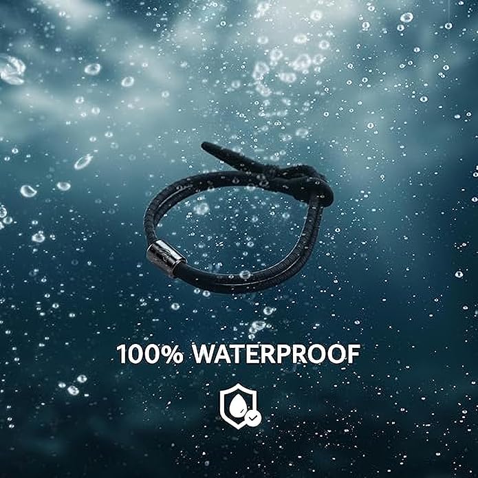 Rowdy Parrot The Driftwood FlexTech Adjustable Silicone Rope Bracelet: Waterproof, Sweatproof, Sunproof, Minimalist Surf, Golf Jewelry for Men - One Size Fits All