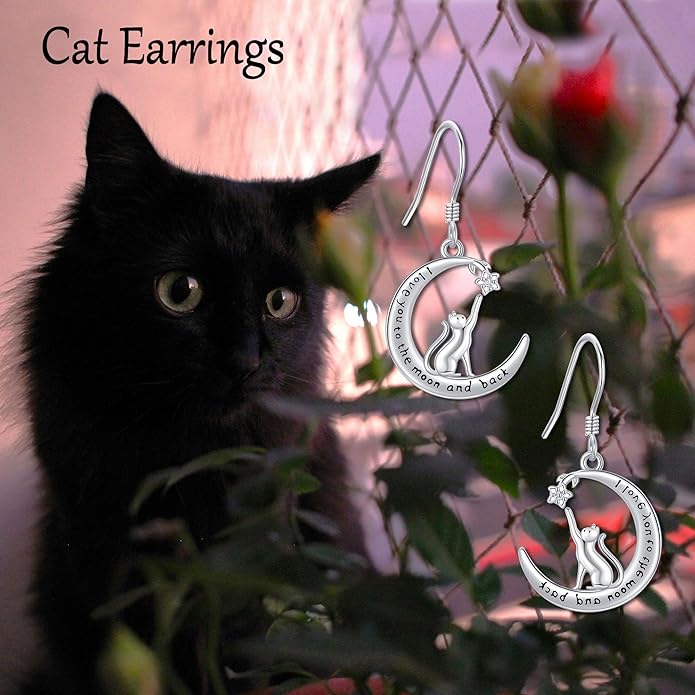 Animal Earrings 925 Sterling Silver Dangle Earrings Leverback Earrings Animal Jewelry for Women