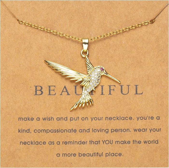 18k Gold Plated Necklace for Women Trendy Dainty Charm Evil eye Italian horn hummingbird starfish seashell bow elephant snake butterfly ladybug PendentMinimalist Delicate Jewelry for Women