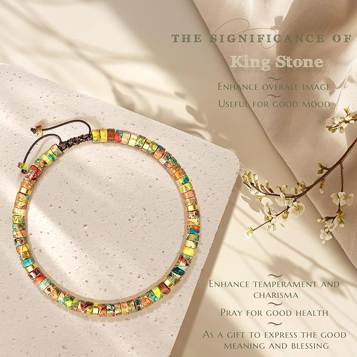 30th 40th 50th 60th 70th 80th Birthday Gifts for Women, Natural Stone Bracelet Birthday Gifts for Mom Daughter Grandma Sister Friends Coworker