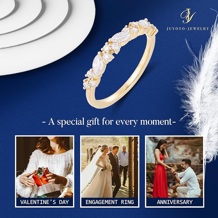 Engagement Rings for Women, 925 Sterling Silver Rings Moissanite Wedding Bands for Women, Promise Rings Gift Packed for Her Size 3-10