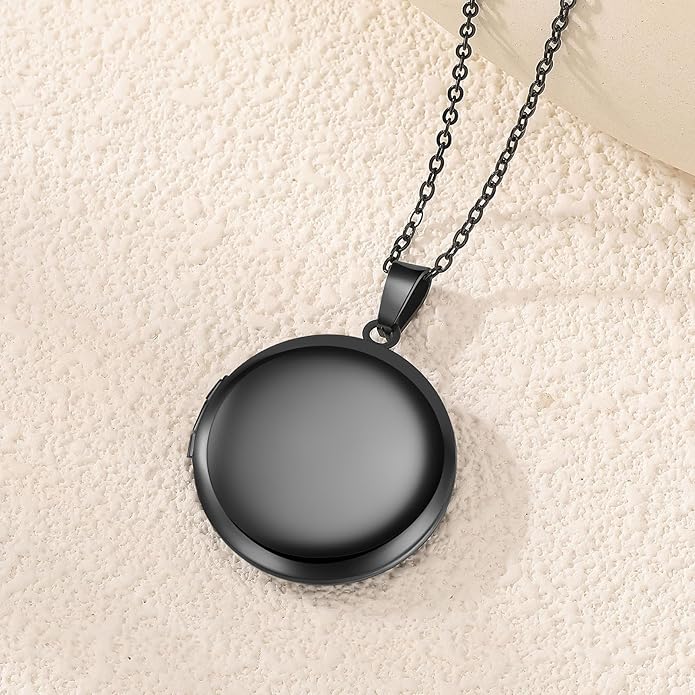 PHOCKSIN Personalized Locket Necklace for Women Photo Necklace with Customized Picture Birth Flower Birthstone New Years Gifts for Women