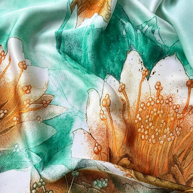 Long Silk Like Scarf Lightweight Satin Scarves Large Sunscreen Shawl Wrap for Women