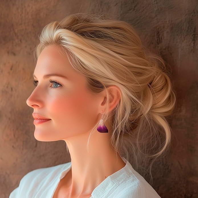 NOVICA Artisan Crafted .925 Sterling Silver Natural Orchid Petal Dangle Earrings | No Gemstone | Floral Flower Resin Leaf | Hypoallergenic Jewelry | French Wire Hook | Lead & Nickel Free | Thailand'