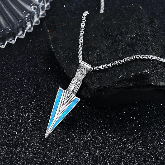 KoyeKei Viking Necklace for Men 925 Sterling Silver Viking Norse Pagan Jewelry Gifts for Women