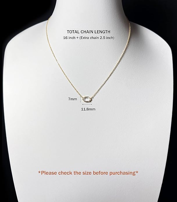 OZEL JEWELRY & GIFT Layered Gold Necklaces for Women - Crystal Colorful Delicate Cutting Pendant Necklace - 18K Gold Plated - Birthday Gifts (Made in Korea)