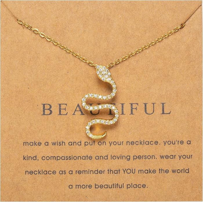 18k Gold Plated Necklace for Women Trendy Dainty Charm Evil eye Italian horn hummingbird starfish seashell bow elephant snake butterfly ladybug PendentMinimalist Delicate Jewelry for Women
