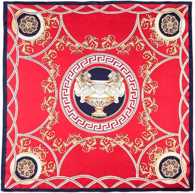 ANDANTINO 100% Mulberry Silk Scarf -21” Lightweight Square Neckerchief – Breathable Digital Printed Scarves with Gift Packed