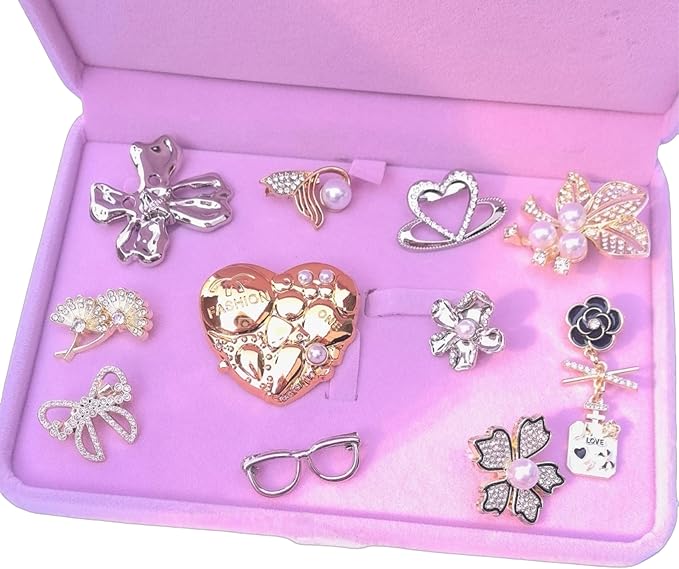 11 - PCS Women's Elegant Retro Brooch: Gold and Silver Bow Pearl Rhinestone Brooch for Girlfriend Wife Gift Birthday Thanksgiving Mother's Day for Dress Jacket Backpack and Hat